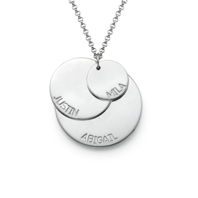 Sterling Silver Mummy Necklace with Kid's Names - The Name Jewellery™