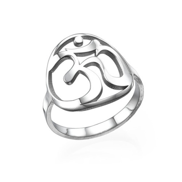 Sterling Silver Om Ring - The Name Jewellery™