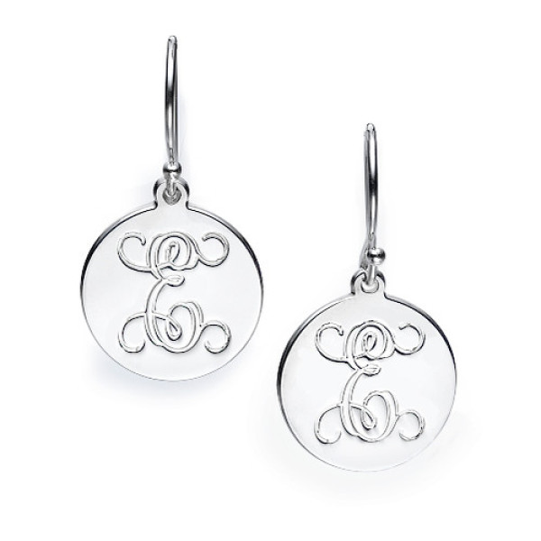 Sterling Silver Personalised Initial Earrings - The Name Jewellery™