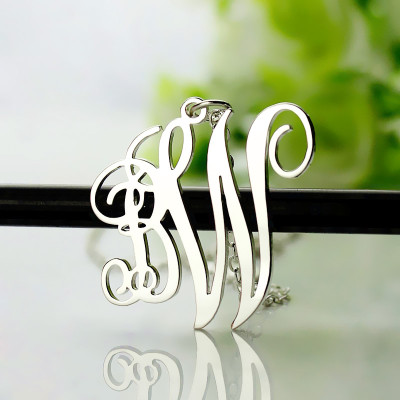 Birthstone Circle Monogram Necklace Sterling Silver - The Name Jewellery™