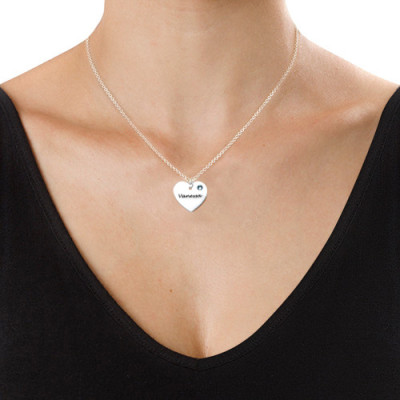 Swarovski Heart Necklace with Engraving - The Name Jewellery™