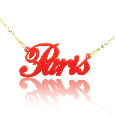 Colorful Acrylic Paris Style Name Necklace - The Name Jewellery™