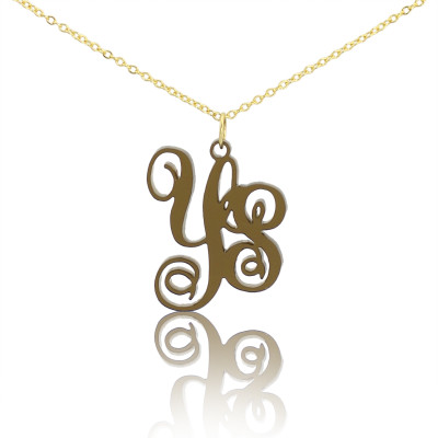 Acrylic Vine Monogram Two Initials Necklace - The Name Jewellery™