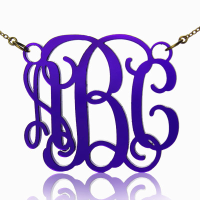 Personalised Cut Out Acrylic Monogram Necklace - The Name Jewellery™