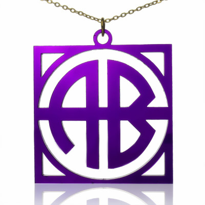 Colorful Acrylic Block Monogram Necklace - The Name Jewellery™