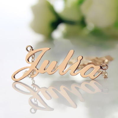 Solid Rose Gold Plated Julia Style Name Necklace - The Name Jewellery™