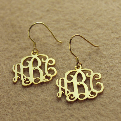 18ct Solid Gold Personalised Monogram Earring - The Name Jewellery™