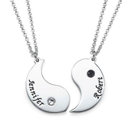 Yin Yang Necklace for Couples with Engraving - The Name Jewellery™