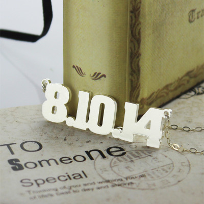 Sterling Silver Number Name Necklace Unique Men Jewellery - The Name Jewellery™