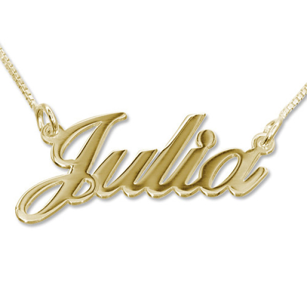 18ct Gold-Plated Silver Classic Name Necklace - The Name Jewellery™