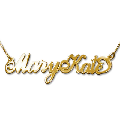 2 Capital Letters 18ct Gold Name Necklace - The Name Jewellery™
