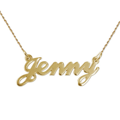 Small 18ct Yellow Gold Classic Name Necklace - The Name Jewellery™