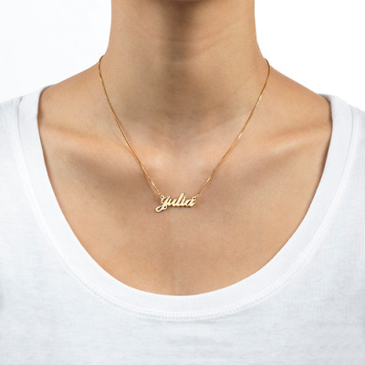 Small 18ct Gold-Plated Silver Classic Name Necklace - The Name Jewellery™