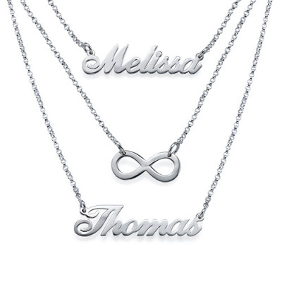 Layered Name Necklace in Sterling Silver - The Name Jewellery™