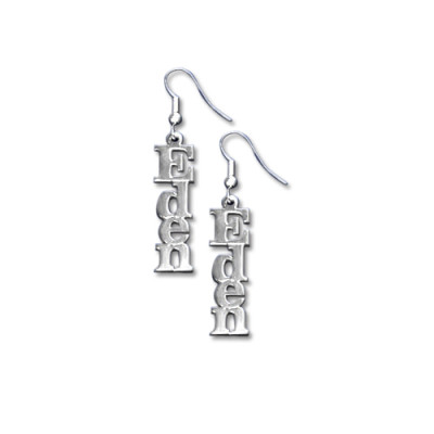 Sterling Silver Name Earrings - The Name Jewellery™