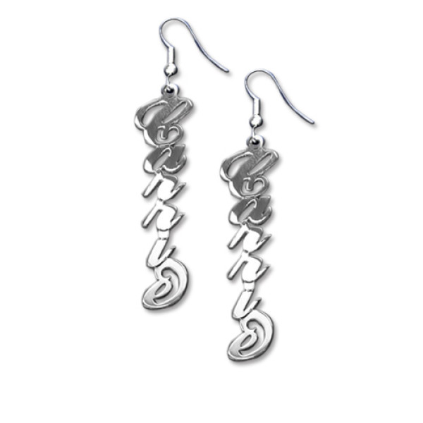 Sterling Silver "Carrie" Style Name Earrings - The Name Jewellery™