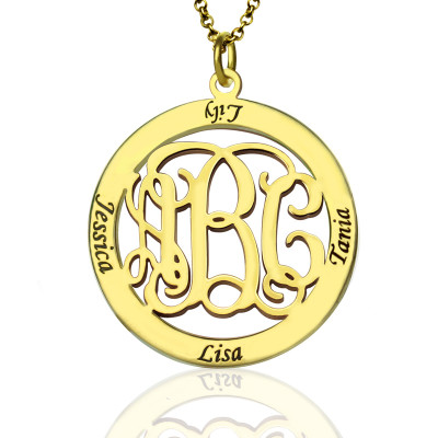 Family Monogram Name Necklace In 18ct Gold Plated - The Name Jewellery™