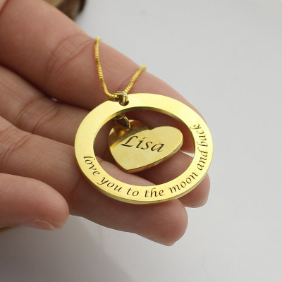 Personalised Promise Necklace with Name  Phrase 18ct Gold Plated - The Name Jewellery™