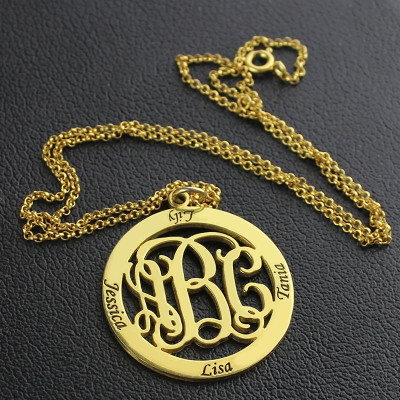Family Monogram Name Necklace In 18ct Gold Plated - The Name Jewellery™