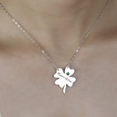 Clover Good Luck Charms Shamrocks Necklace Sterling Silver - The Name Jewellery™
