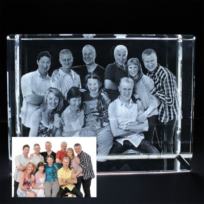 Personalised Crystal With 2D/3D Photo Engraved - The Name Jewellery™