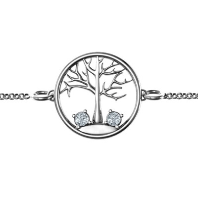 Personalised 1 - 4 Stone Family Tree Bracelet - The Name Jewellery™