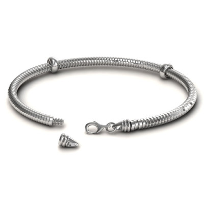 Personalised Silver Snake Bracelet - The Name Jewellery™
