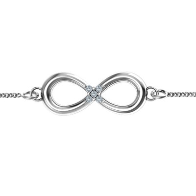 Personalised Classic Infinity With Centre Accents Bracelet - The Name Jewellery™