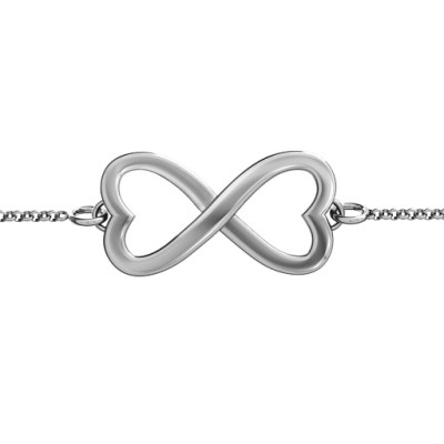 Personalised Double Heart Infinity Bracelet - The Name Jewellery™