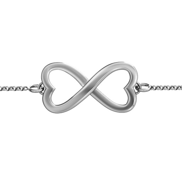 Personalised Double Heart Infinity Bracelet - The Name Jewellery™