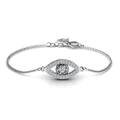 Personalised Evil Eye Bracelet with Accents - The Name Jewellery™