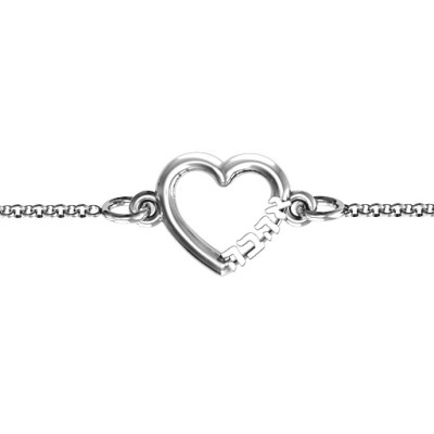 Personalised Heart 'Ahava' Bracelet - The Name Jewellery™
