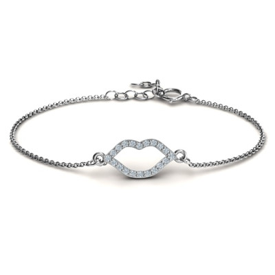 Personalised Lustrous Lips Bracelet - The Name Jewellery™