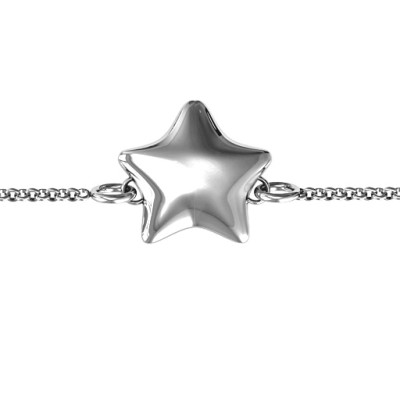 Personalised Sterling Silver Lucky Star Bracelet - The Name Jewellery™