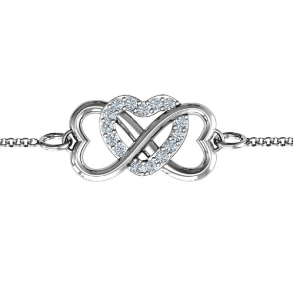 Personalised Triple Heart Infinity Bracelet - The Name Jewellery™