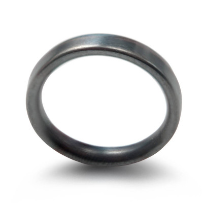3mm Brushed Matte Flat Court Silver Wedding Ring - The Name Jewellery™
