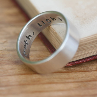 Pure And Simple Personalised Mens Ring - The Name Jewellery™
