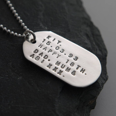 Personalised Solid Silver Identity Dog Tags - The Name Jewellery™