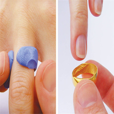 18ct Rose Gold Bespoke Fingerprint Wedding Ring - The Name Jewellery™