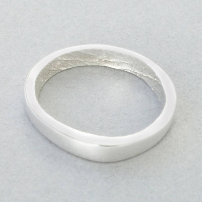 18ct White Gold Bespoke Fingerprint Ring - The Name Jewellery™