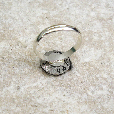 Fly Fishing Reel Ring Antiqued Pewter - The Name Jewellery™