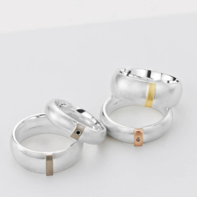 Black Diamond Linear Ring - The Name Jewellery™