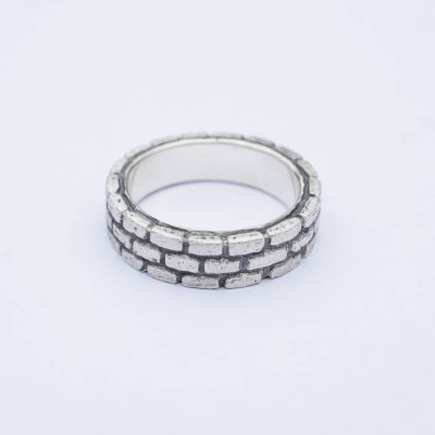 Brick Silver Ring - The Name Jewellery™