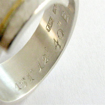 Chunky Sterling Silver Rounded Hammered Ring - The Name Jewellery™
