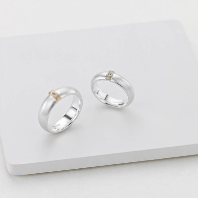 Cognac Diamond Linear Ring - The Name Jewellery™