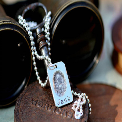 Fingerprint Tag Mens Chain - The Name Jewellery™