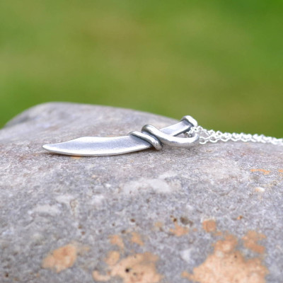 Handmade Silver Pirate Cutlass Necklace - The Name Jewellery™
