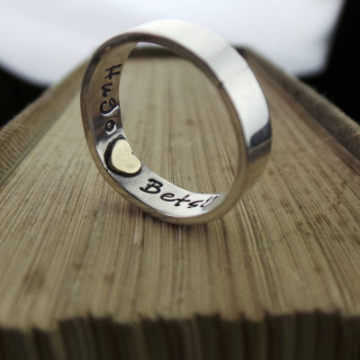 Heart Imprint Personalised Ring - The Name Jewellery™