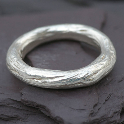 Gents Silver Rose Root Ring - The Name Jewellery™
