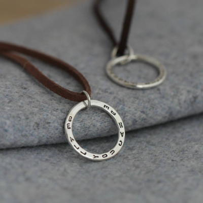 Personalised Circle On Suede - The Name Jewellery™